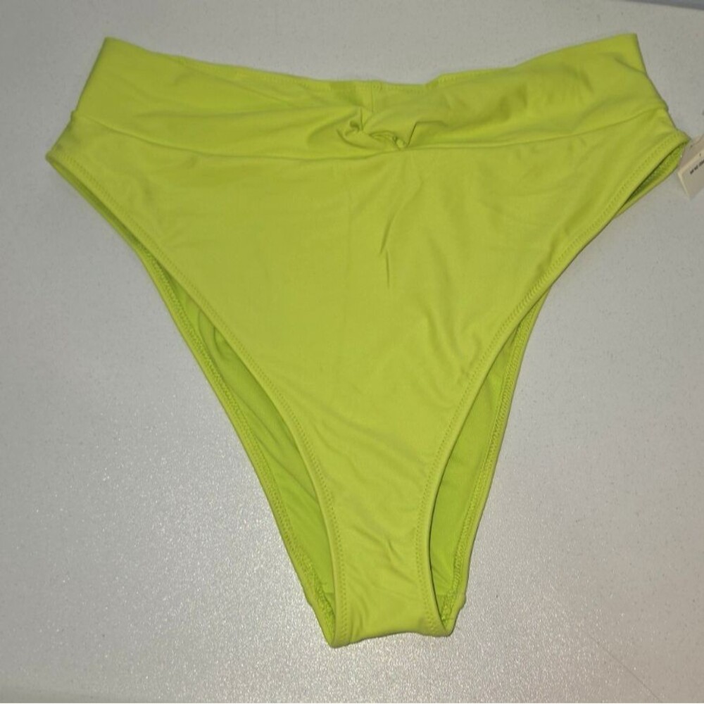Aerie High Cut Cheeky Green Swim Bathing Suit Bottom Size XL NEW